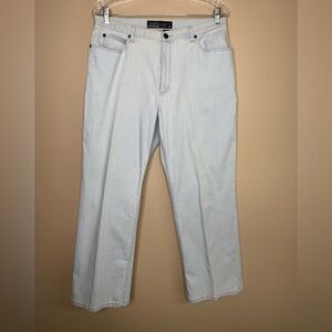 Chicos High-Rise Straight-Leg Crop Jeans Light Blue Size 12 or Large